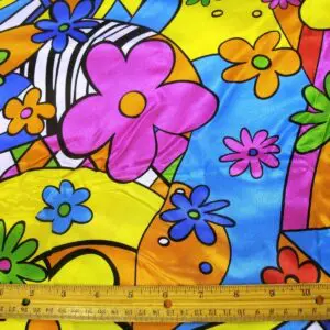 Satin Floral Print Fabric