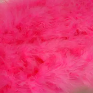 Plain Marabou Feather Trim Cerise