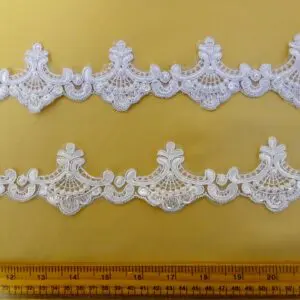 Lace Trimming Loving Lace Beaded Scalloped 3cm