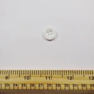 White 1411 Buttons Size 28 Plastic