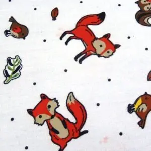 Foxes Print Fabric