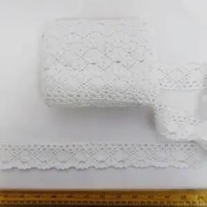 Cotton Lace Trimming 4cm Wide Cluny 722/1 White