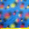 Lycra Patterned Fabric Bullseye Blue