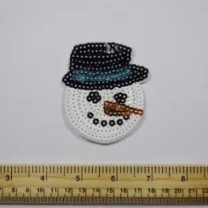 Snowman Sequin Sew On Motif