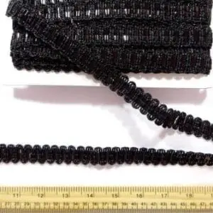 Trimming Braid Black Rattan