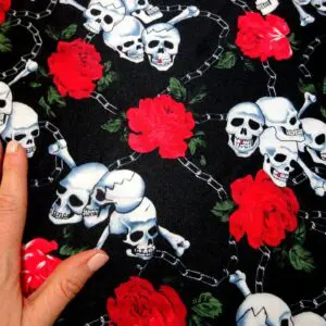 skull print lycra fabric land 2