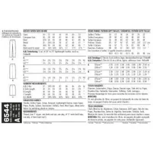 New Look Sewing Pattern 6544