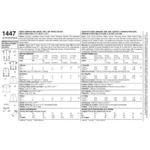 Simplicity Children's Sewing Pattern 1447