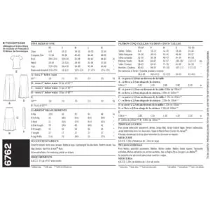 New Look Sewing Pattern 6762