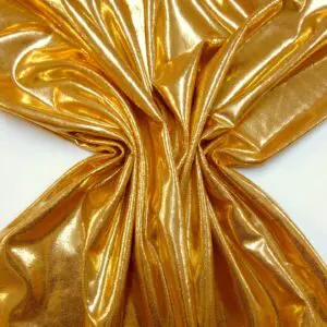 Lycra Fabric Metallic Foiling Gold