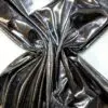 Lycra Fabric Metallic Foiling Antique silver/black