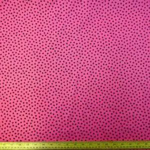 Cotton Fabric Little Bows Pink Black