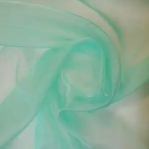 Voile Sugar Puff Nylon Fabric Mint
