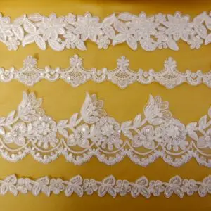 Hand Beaded Lace Ivory