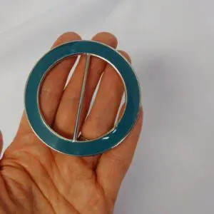Enamel Coloured Buckles teal/silver