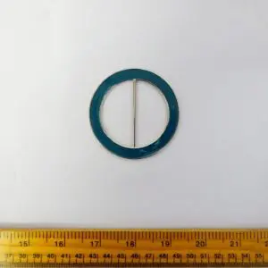 Enamel Coloured Buckles teal/silver