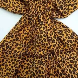 Cotton Fabric Animal Print Percy Puma Orange