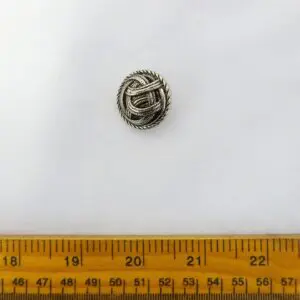 Buttons 25mm Silver Nat Knot Code Jam