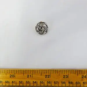 Buttons 20mm Silver Shanked Swirl Code Jam