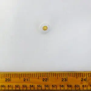 Buttons 15mm Small White With Gold Centre Code Jam
