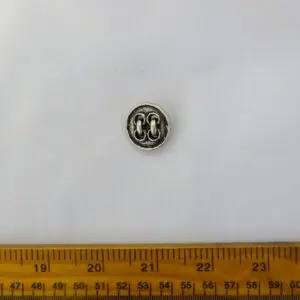 Buttons 21mm Silver Metal Shoe Lace Code Jam
