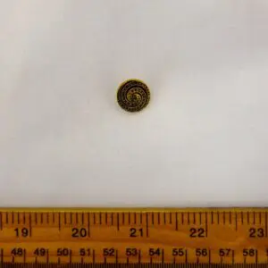 Button 15mm Shanked Shield Gold Code Jam