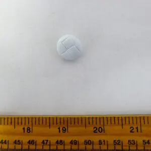 Buttons 20mm Football Shanked White Code Jam