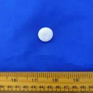 Buttons 20mm Football Shanked White Code Jam