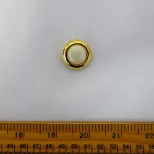 Buttons 25mm Pearl Moon Gold Shanked Code Jam