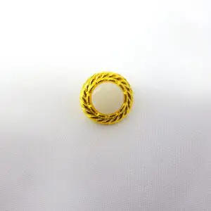 Buttons 18mm Shanked Sandringham Gold White Code Jam