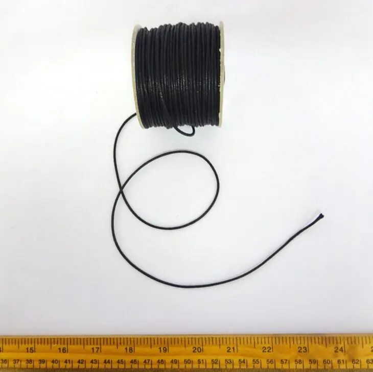 Cord Thong Cotton 2mm Black