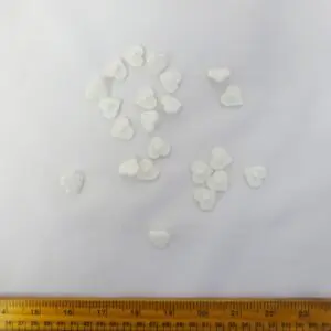 Big Heart Buttons Shanked 15mm White