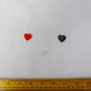 Big Heart Buttons Shanked 15mm