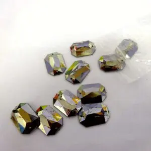 Jewels Sew On Oblong Gems Gunmetal