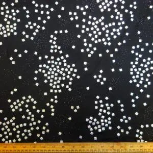 Hologram Lycra Fabric Night Sky Square Silver