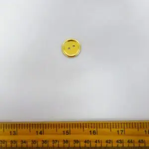 Buttons Plain 2 Hole 18mm Gold Code Jam