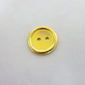 Buttons Plain 2 Hole 18mm Gold Code Jam