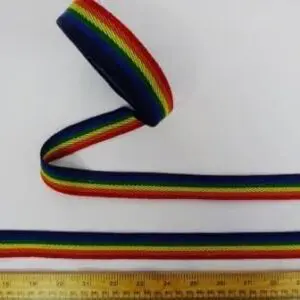Rainbow Webbing Tape 25mm Wide