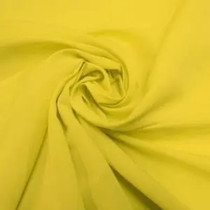 Crepe De Chine Fabric Plain Colour Pop Lemon