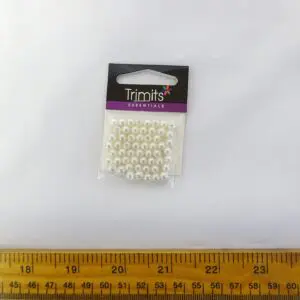 Beads in Packets 5mm Rounds Pearl