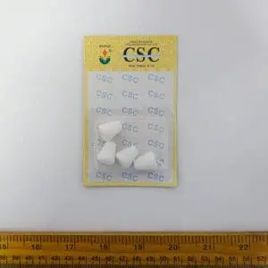 Hoodie Cord Ends Plastic Acorns White