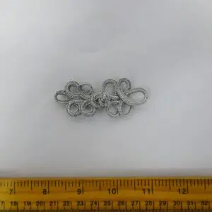 Metallic Frog Fasteners Silver