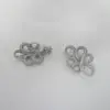 Metallic Frog Fasteners Silver