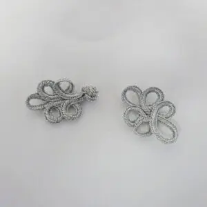 Metallic Frog Fasteners Silver