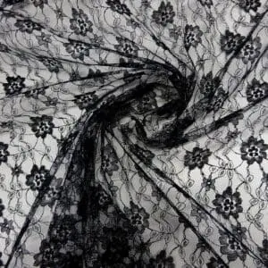 Lace Fabric Moulin Rouge Black