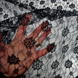 Lace Fabric Moulin Rouge Black