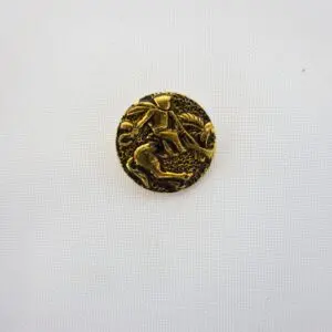 Buttons 17mm Shanked Man On A Horse Gold
