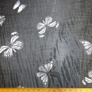 Chiffon Fabric Butterfly Taylor Louise Black
