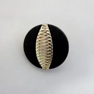 Gold Leaf Black Button 25mm