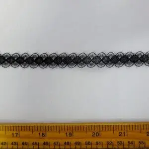 Flat Lace Sweet Sally 1cm Lace Trimming Black